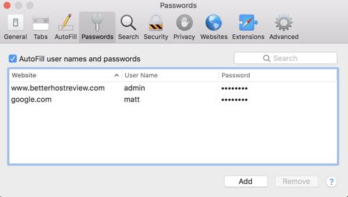 change saved password for chrome on mac